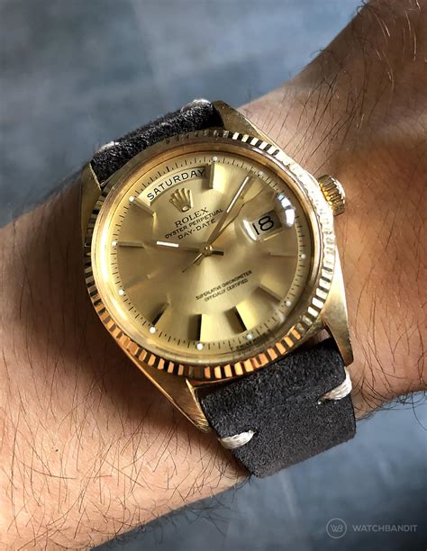 rolex day date on strap